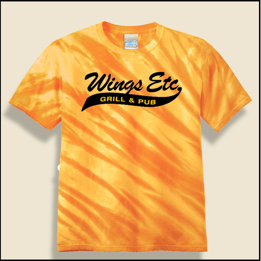 Gold Wings Etc. Tiger Stripped Tie Dyed T-Shirt